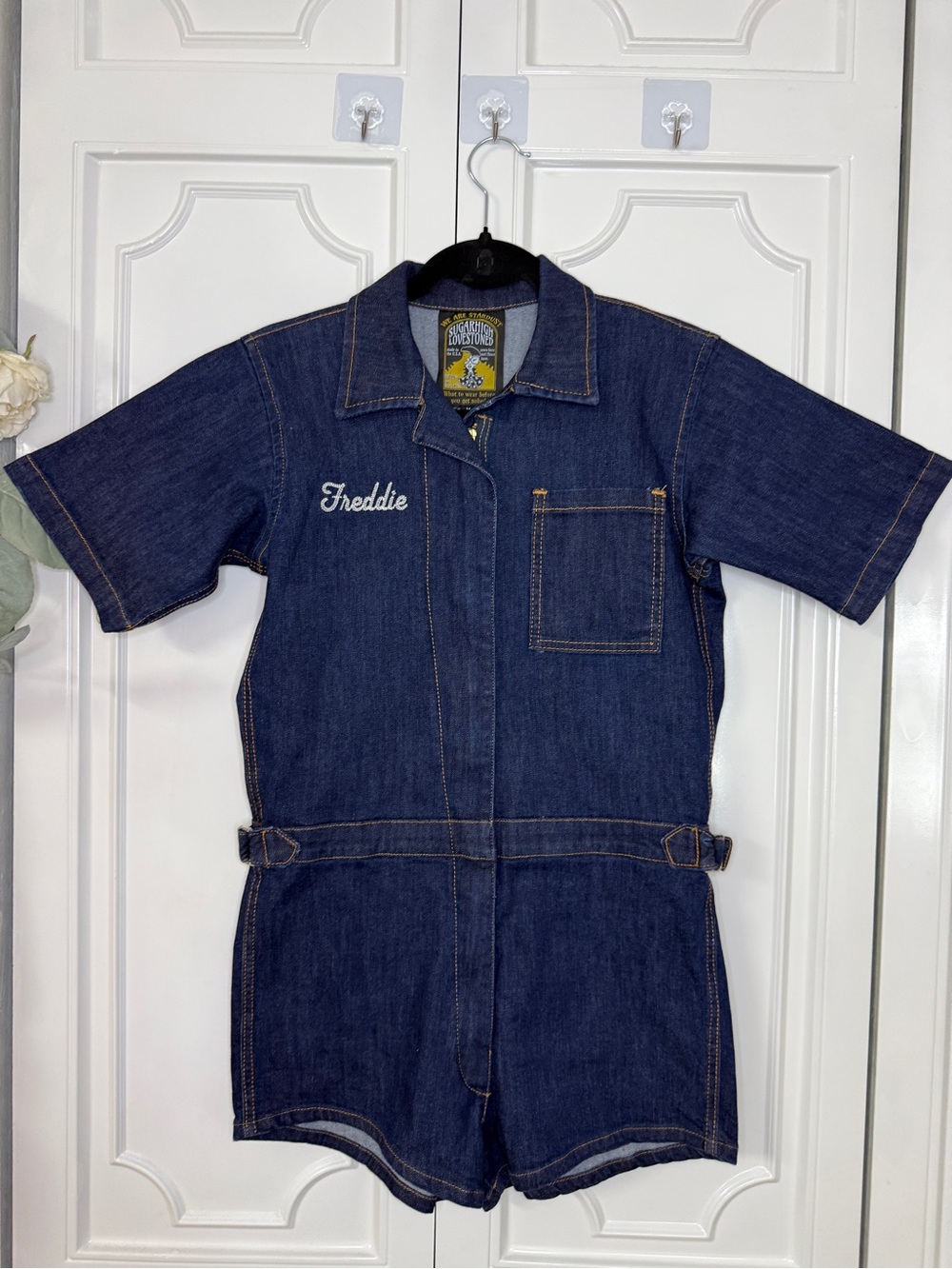 RARE DEADSTOCK SUGARHIGH LOVESTONED Freddie - Mercury Rising Denim Romper - M